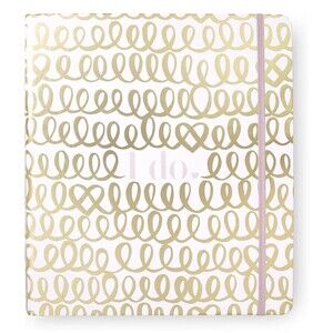 Kate Spade NY Wedding Planner Binder Bride's Personal Organizer Gold Heart Knot